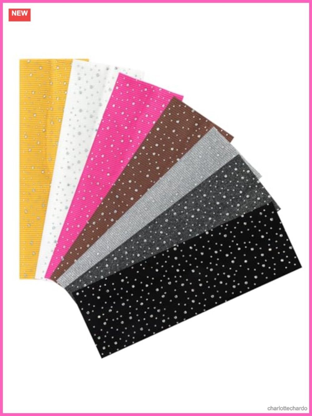 7 Pc Rhinestone Headbands for Women Non Slip Elastic Cloth Head Wraps